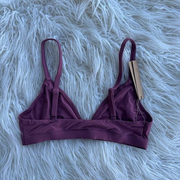 Skims Fits Everybody Triangle Bralette Beet Size Medium - Picture 5 of 8
